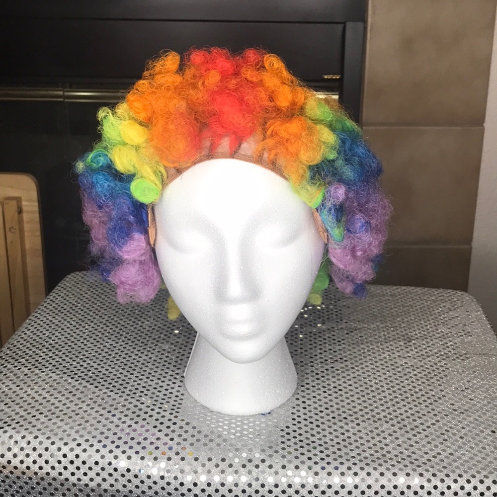 Rainbow Clown Wig
